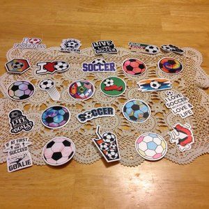 Soccer stickers for cellphones, laptop, lockers, crafts, scrapbooking